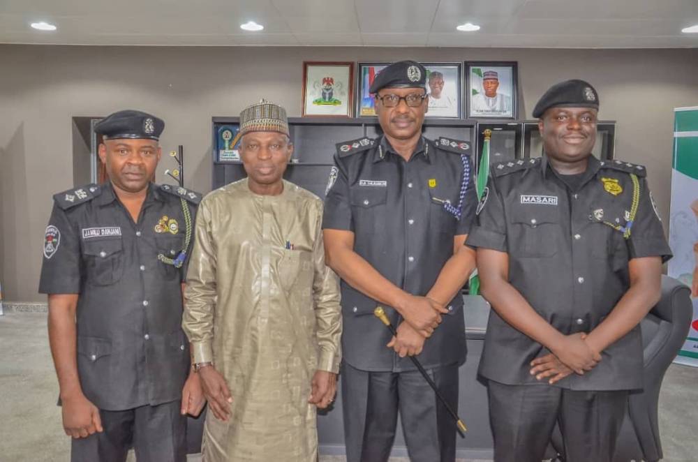 Occassion for the  decoration of four police officers attached to the Minister and Minister of State, Federal Ministry of Housing and Urban Development for their promotion, Tuesday,  21st January,  2025