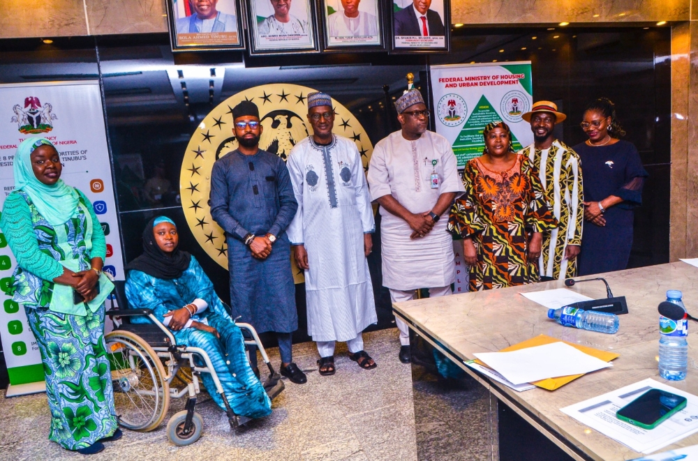 Photo Speak: Honourable Minister of Housing and Urban Development, Arc. Ahmed Musa Dangiwa and Permanent Secretary Federal Ministry of Housing and Urban Development, Dr. Shuaib M Belgore; received Delegation of Hip City Hub & Innovation Centre.  Wednesday 5th February, 2025.