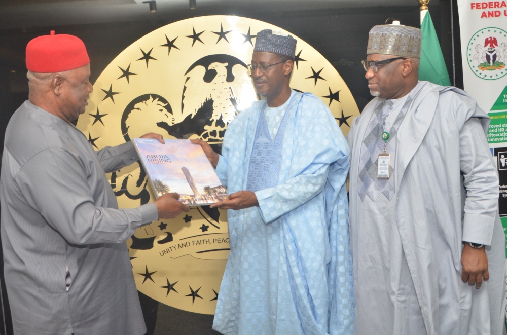 Pictures from the visit of Centenary City Project Plc led by its Vice Chairman, Amyim Pius Anyim to the Federal Ministry of Housing and Urban Development,  Monday,  17th, February,  2025