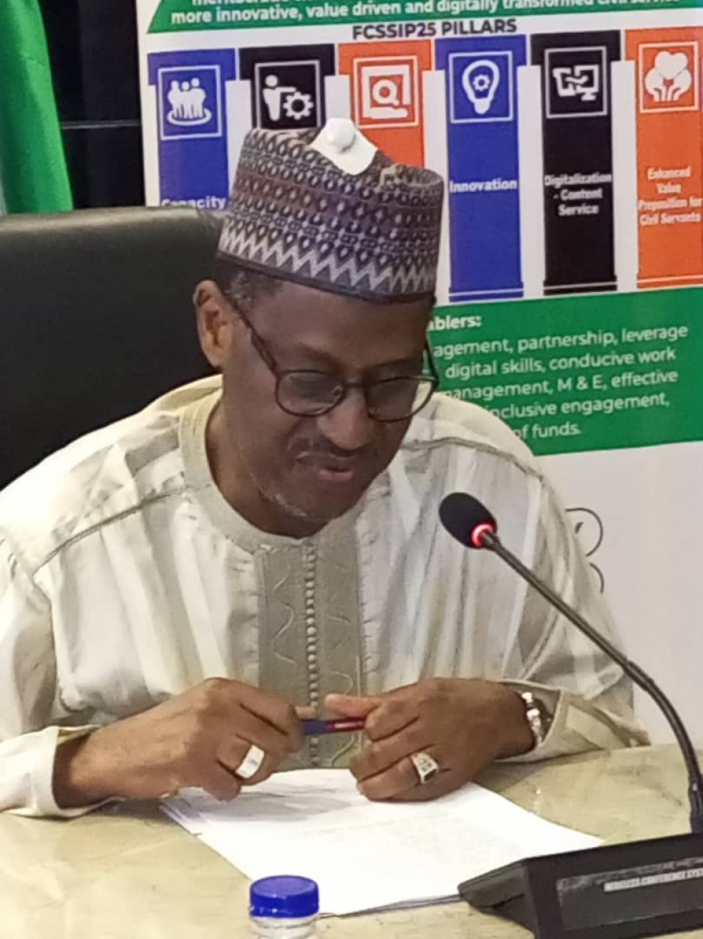 Honouable Minister of Housing and Urban Development, Arc. Ahmed Musa Dangiwa's  meeting with the Regional Representative  UN Habitat at the Ministry's Conference Room in Abuja, Wednesday,  4th June, 2025