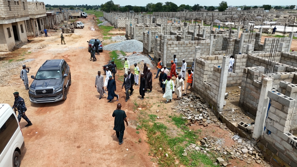 Inspection of the 2000 Units Kano Renewed Hope City by the Minister and Minister of State, Housing and Urban Development, Arc. Ahmed Musa Dangiwa and Rt.Hon Abdullahi Yusuf Ata in company of some Directors of the Ministry, Friday, 25th July, 2025