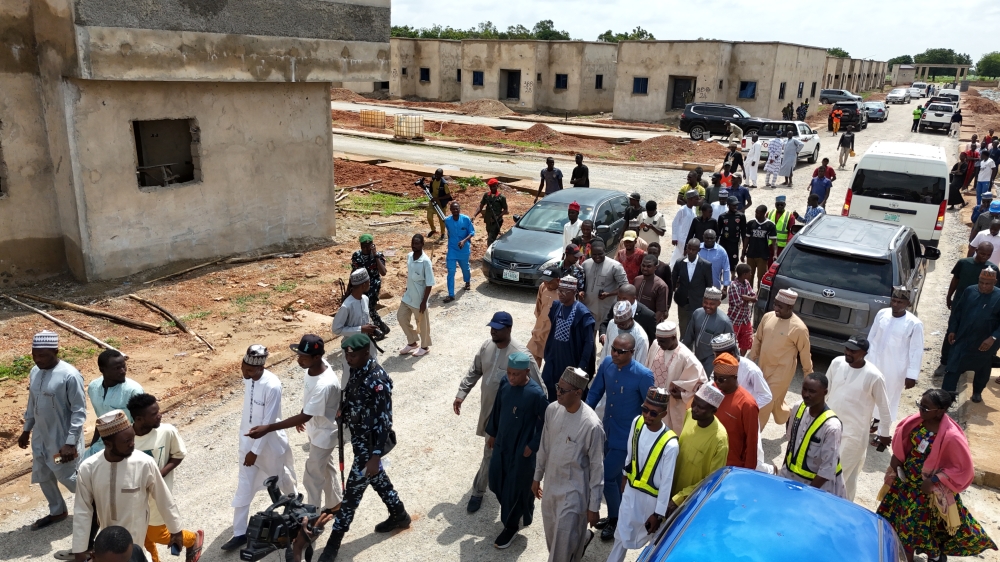 Inspection of the 2000 Units Kano Renewed Hope City by the Minister and Minister of State, Housing and Urban Development, Arc. Ahmed Musa Dangiwa and Rt.Hon Abdullahi Yusuf Ata in company of some Directors of the Ministry, Friday, 25th July, 2025