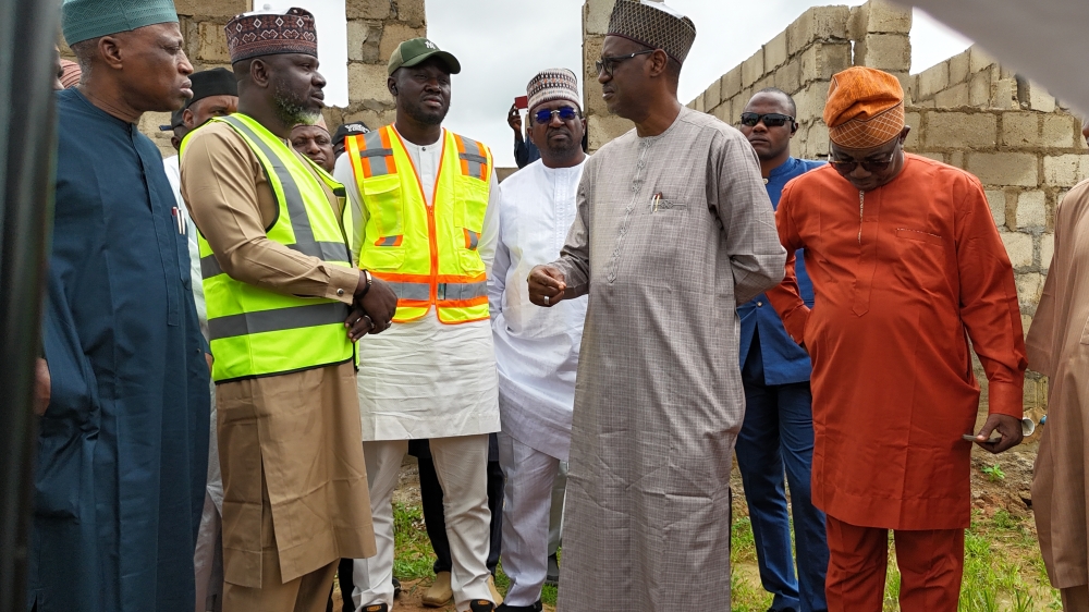 Minister and Minister of State, Housing and Urban Development, Arc. Ahmed Musa Dangiwa and Rt.Hon Abdullahi Yusuf Ata accompanied by some Directors of the Ministry on the inspection of the Kano Renewed Hope Estate and City Projects, Friday, 25th July, 2025