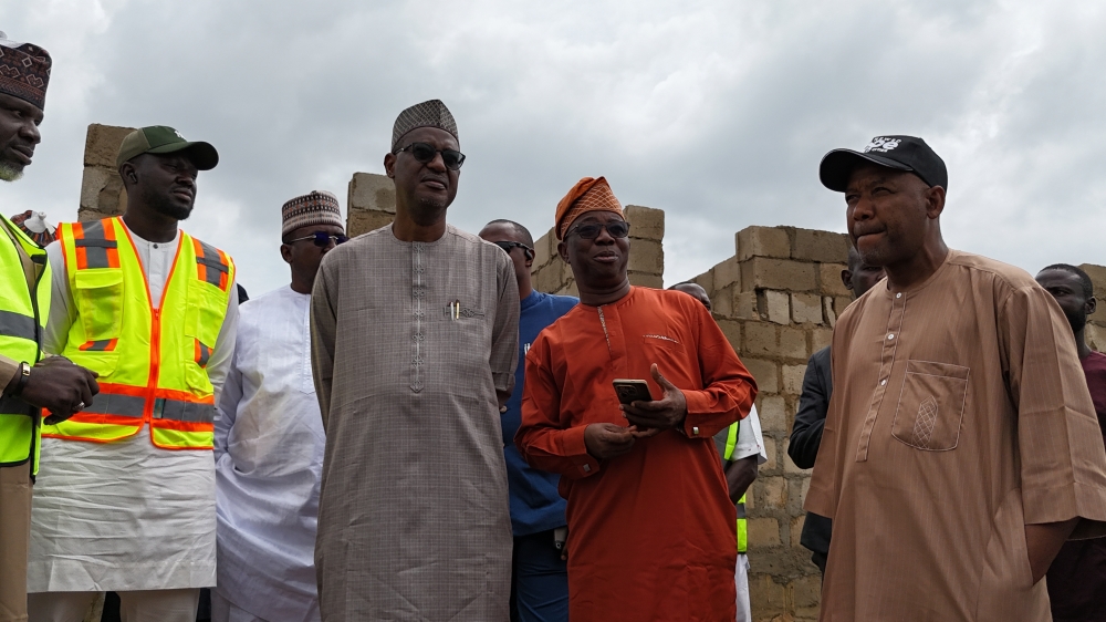 Minister and Minister of State, Housing and Urban Development, Arc. Ahmed Musa Dangiwa and Rt.Hon Abdullahi Yusuf Ata accompanied by some Directors of the Ministry on the inspection of the Kano Renewed Hope Estate and City Projects, Friday, 25th July, 2025
