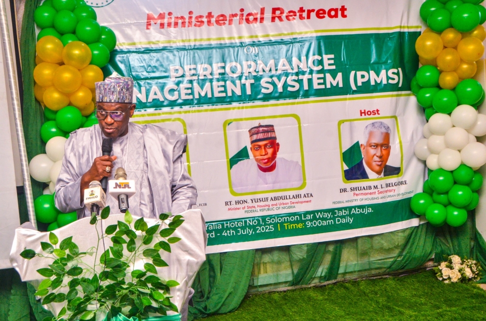 DAY 1 : Opening Ceremony of the Ministerial Retreat on Performance Management System (PMS) Federal Ministry of Housing and Urban Development, Thursday 3rd July, 2025 at Sandralia Hotel, Abuja.
