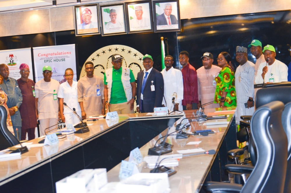 Permanent Secretary Federal Ministry of Housing and Urban Development, Dr Shuaib M.L Belgore officially Declare open A -one day free eye screening programme for officers of the Ministry.Thursday 31st July, 2025
