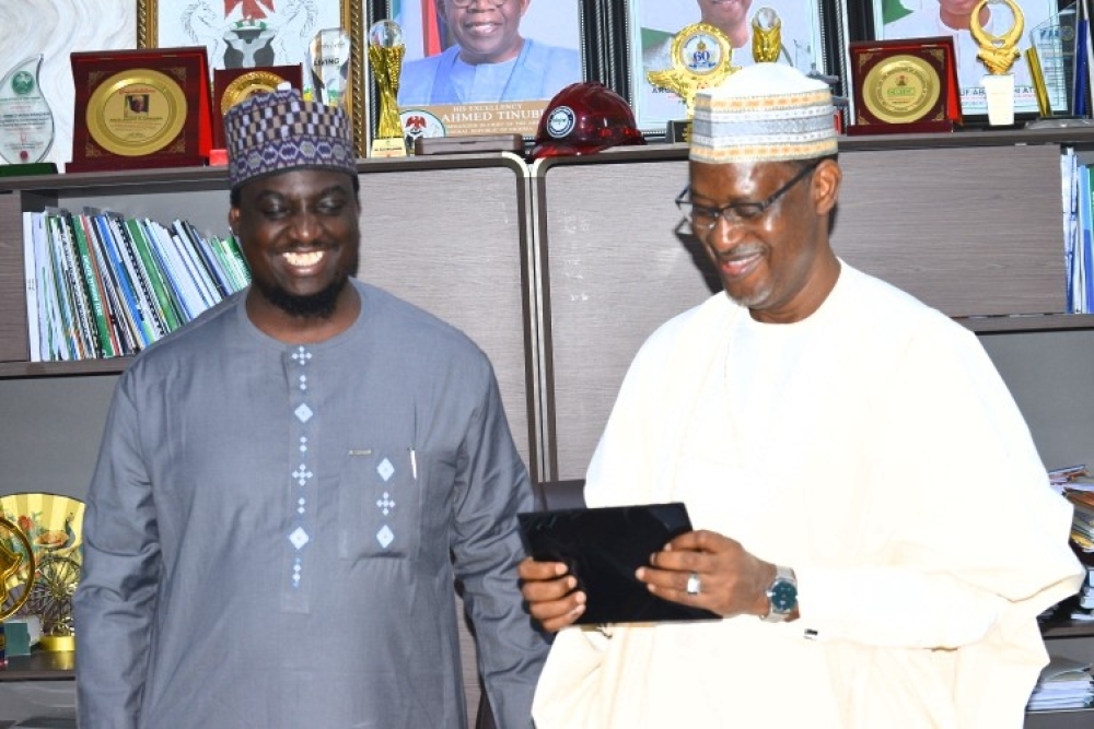 Occassion of the 63rd Birthday Celebration of Hon Minister,  FMHUD,  Arc Ahmed Musa Dangiwa,  FNIA,  FCIB with the management staff of the Ministry led by the Permanent Secretary,  Dr Shuaib Belgore,  Tuesday,  January 10th, 2026 in his Office @ Mabushi, Abuja, FCT
