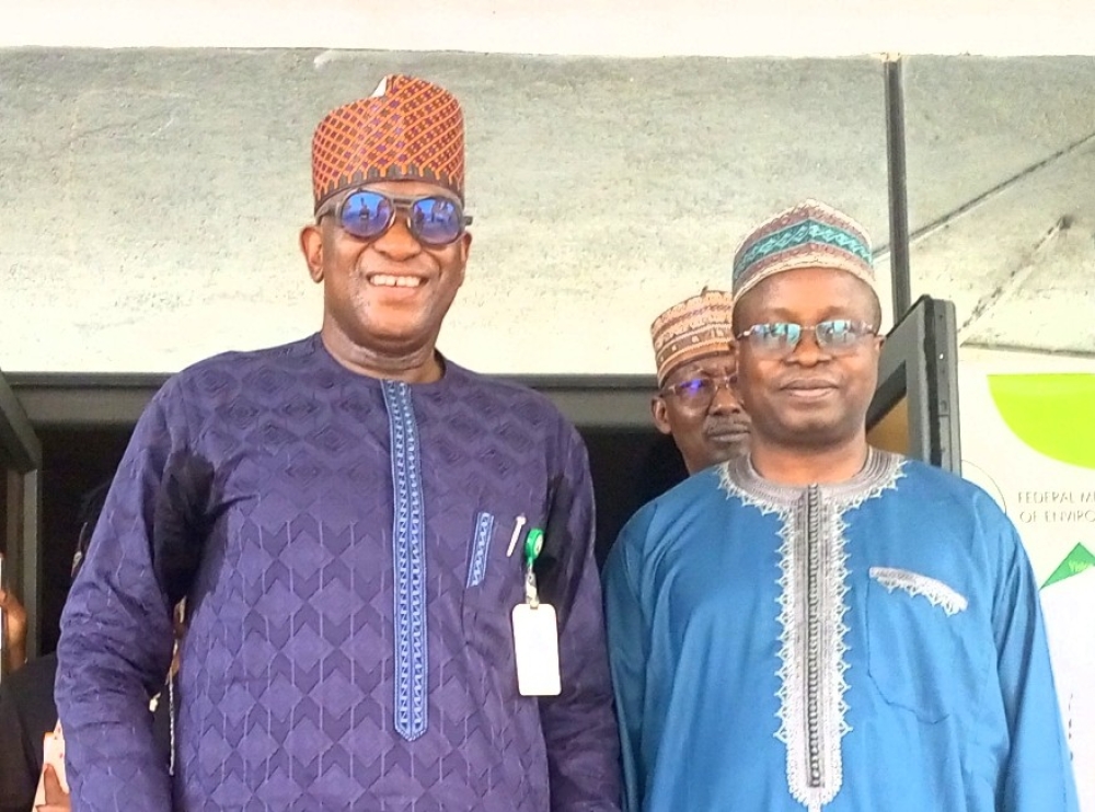 Permanent Secretary, Federal Ministry of Housing and Urban Development, Dr. Shuaib Belgore on courtesy visits to his counterparts at the Federal Ministries of Environment, Alhaji Salihu Aminu Usman (PhD), and Works, Mr Rafiu Adeladan Olarinre in their respective Ministries in Abuja, April 29th, 2026