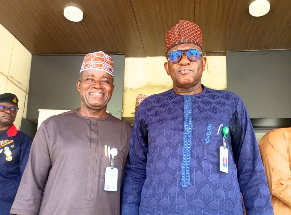 Permanent Secretary, Federal Ministry of Housing and Urban Development, Dr. Shuaib Belgore on courtesy visits to his counterparts at the Federal Ministries of Environment, Alhaji Salihu Aminu Usman (PhD), and Works, Mr Rafiu Adeladan Olarinre in their respective Ministries in Abuja, April 29th, 2026