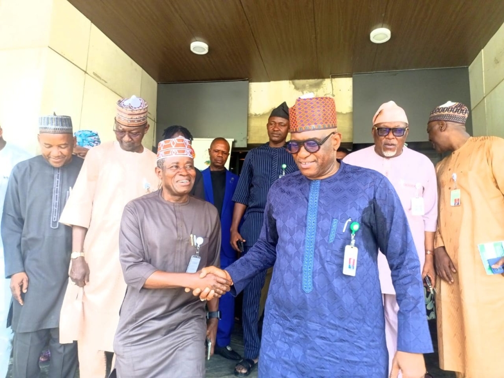 Permanent Secretary, Federal Ministry of Housing and Urban Development, Dr. Shuaib Belgore on courtesy visits to his counterparts at the Federal Ministries of Environment, Alhaji Salihu Aminu Usman (PhD), and Works, Mr Rafiu Adeladan Olarinre in their respective Ministries in Abuja, April 29th, 2026
