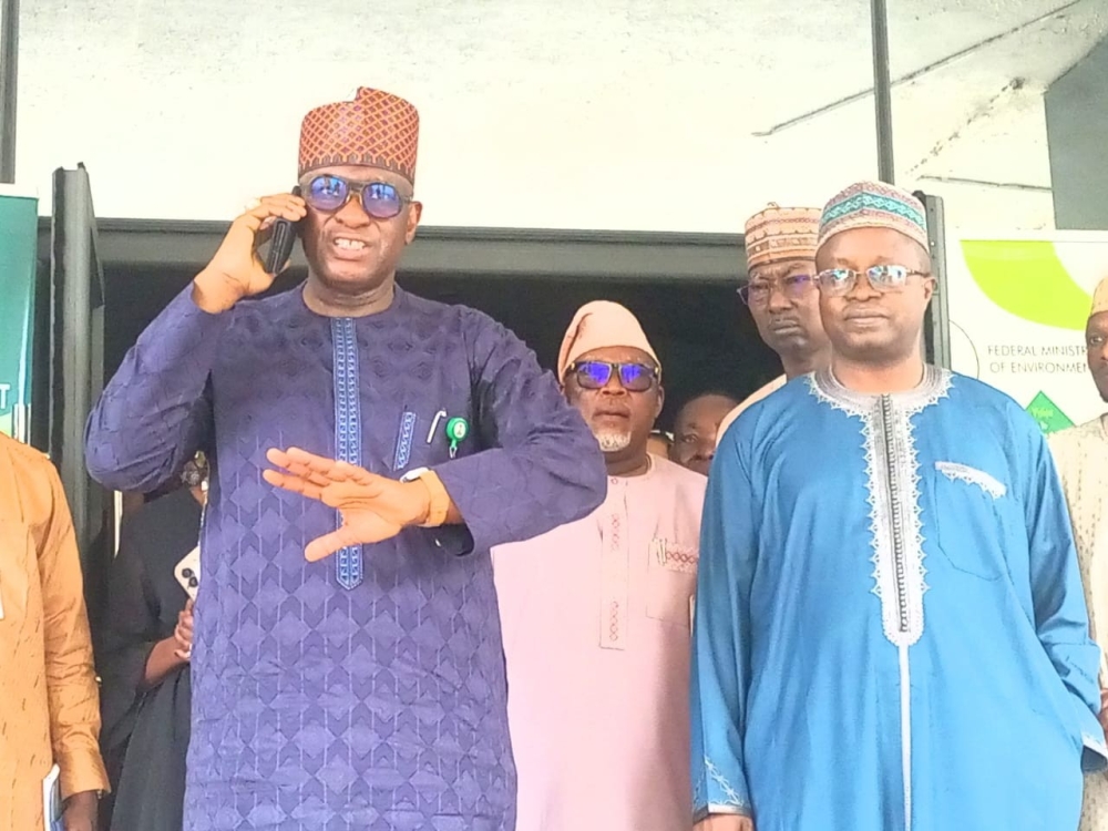 Permanent Secretary, Federal Ministry of Housing and Urban Development, Dr. Shuaib Belgore on courtesy visits to his counterparts at the Federal Ministries of Environment, Alhaji Salihu Aminu Usman (PhD), and Works, Mr Rafiu Adeladan Olarinre in their respective Ministries in Abuja, April 29th, 2026