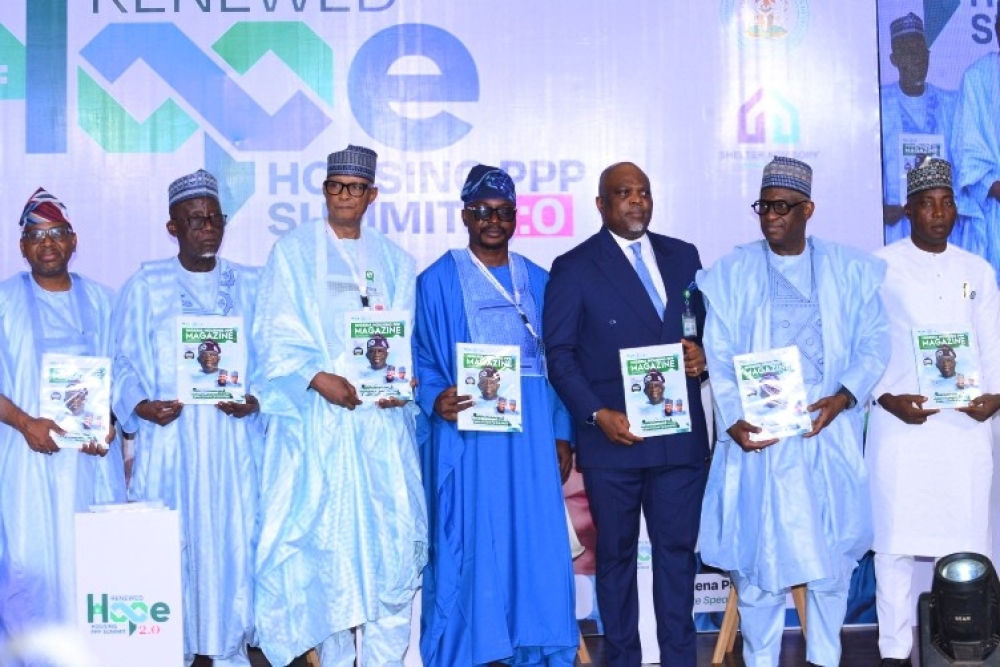 Honourable Minister of Housing and Urban Development,Engr. Muttagha Rabe Darma, PhD,  and other dignitaries at the Renewed Hope Housing PPP Summit held at the Shehu Musa Yar’Adua Centre, Abuja.