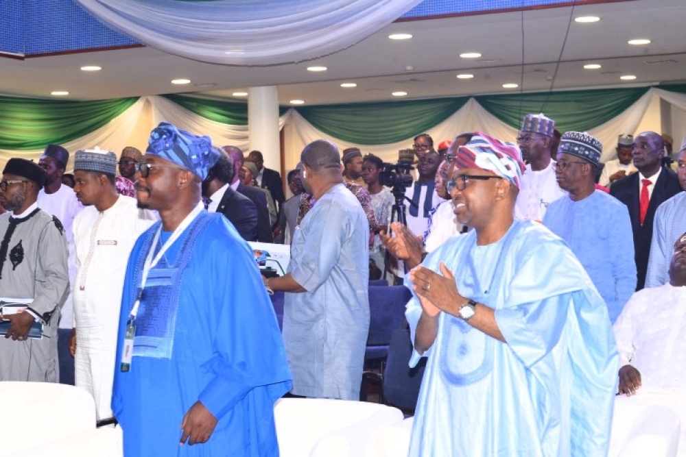 Honourable Minister of Housing and Urban Development,Engr. Muttagha Rabe Darma, PhD,  and other dignitaries at the Renewed Hope Housing PPP Summit held at the Shehu Musa Yar’Adua Centre, Abuja.